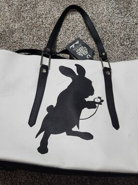 Alice In Wonderland Leather Tote
